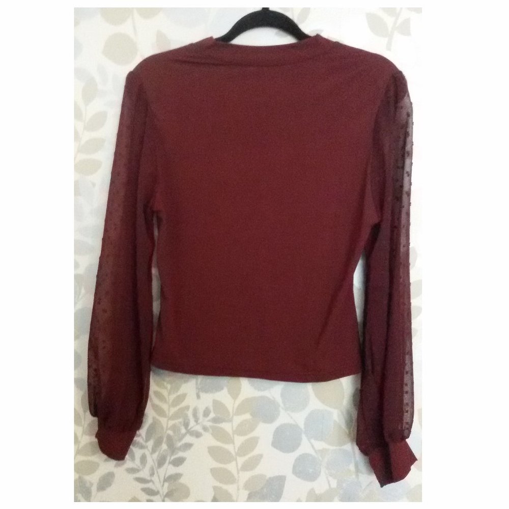 Shein Wine Top Sz L
